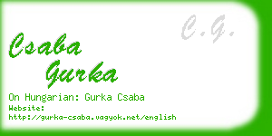 csaba gurka business card